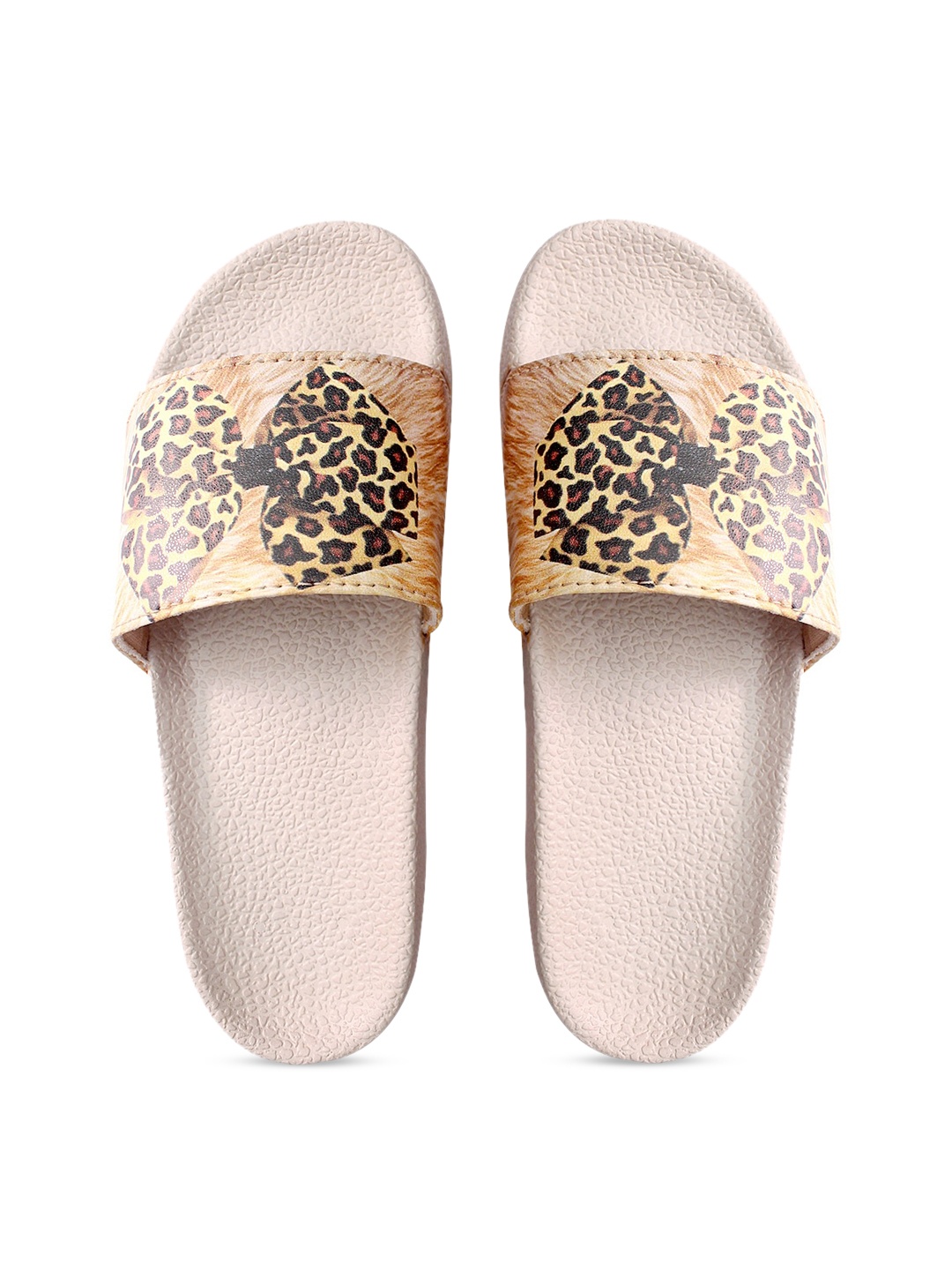 

FREECO Women Yellow Printed Sliders