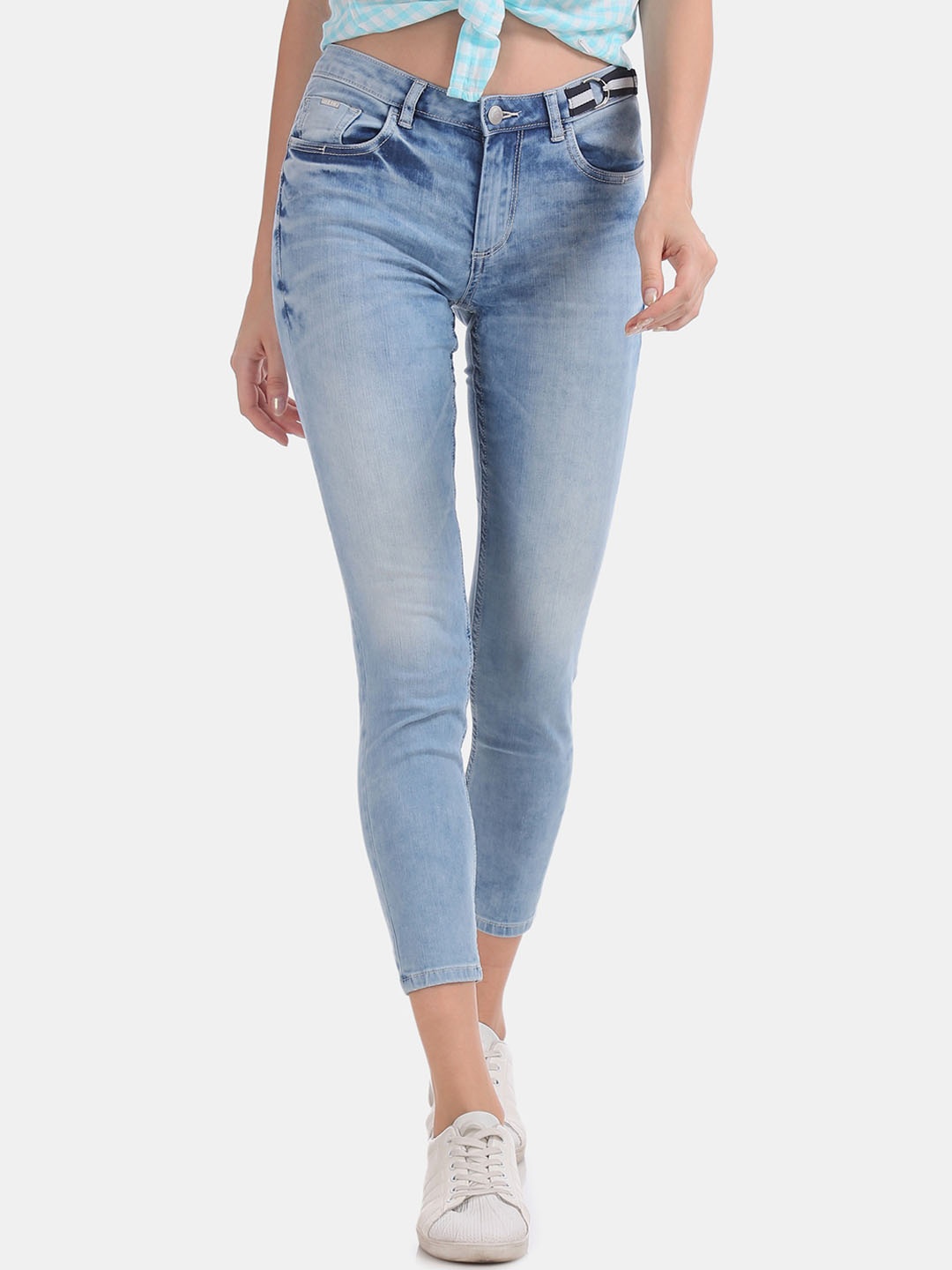 

Flying Machine Women Blue Slim Fit Mid-Rise Clean Look Stretchable Jeans