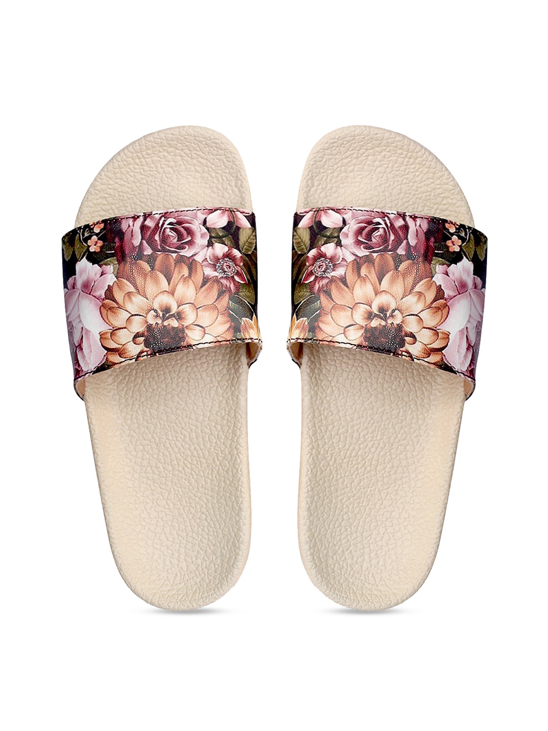 

FREECO Women Multicoloured Printed Sliders, Multi