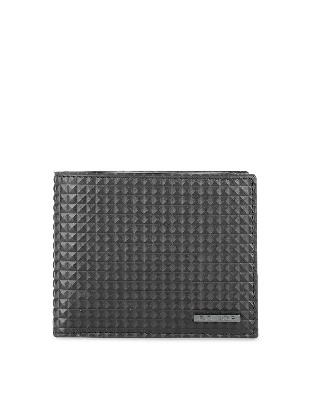 

Police Men Black Textured Two Fold Leather Wallet