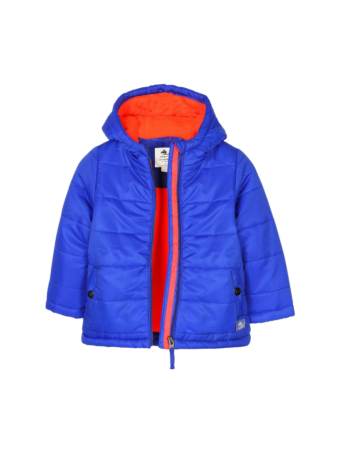 

Cherry Crumble Boys Blue Solid Padded Jacket