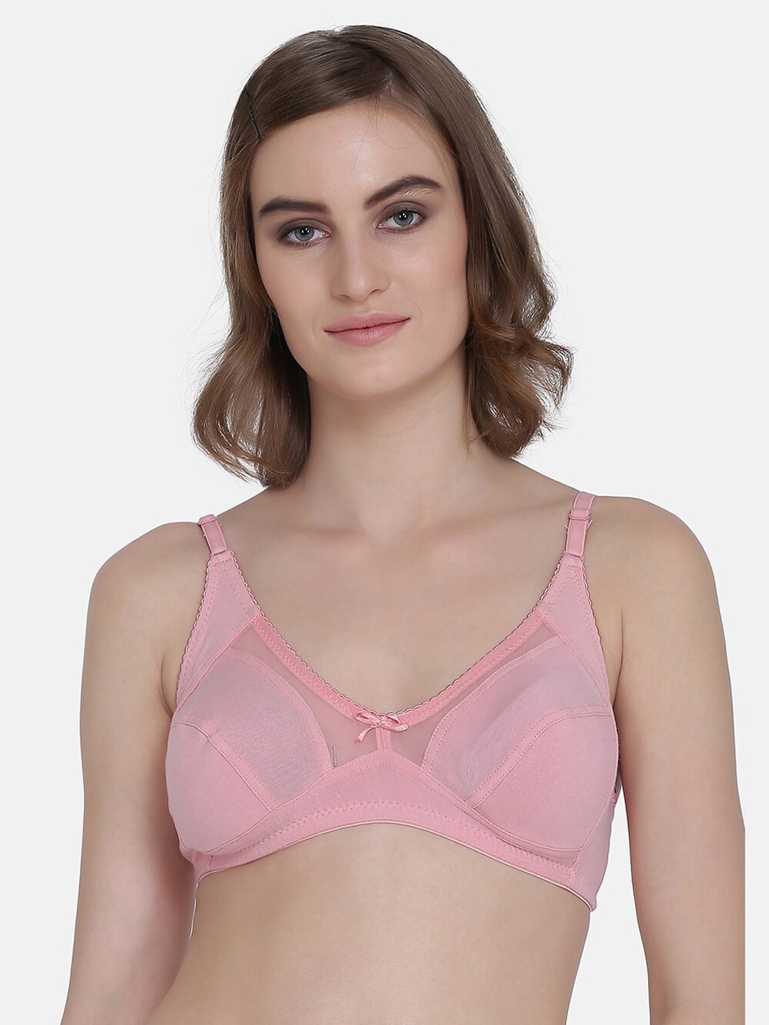 

Da Intimo Pink Solid Non-Wired Non Padded Minimizer Bra DI-1294 PINK-C20