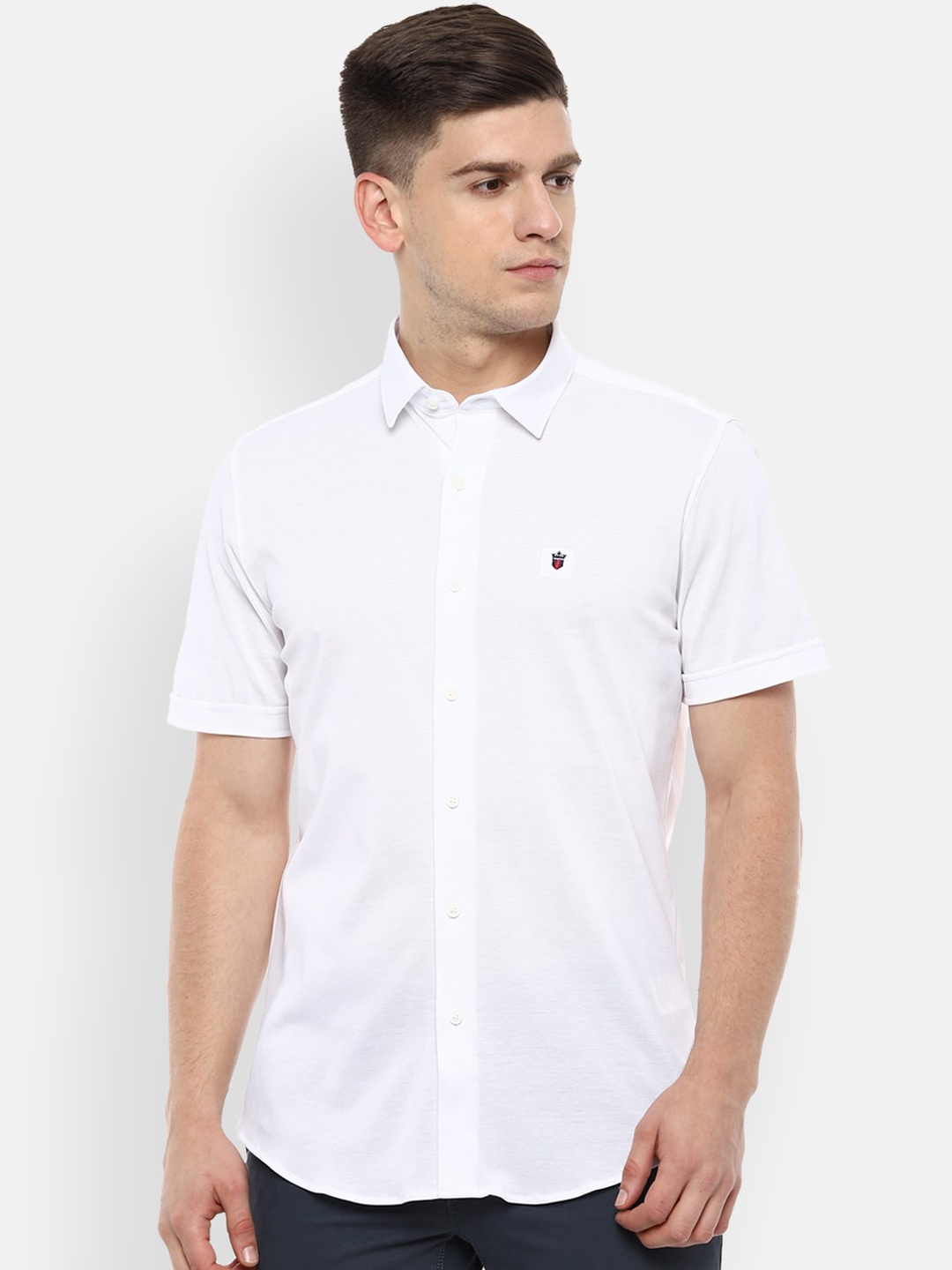 

Louis Philippe Sport Men White Slim Fit Solid Casual Shirt