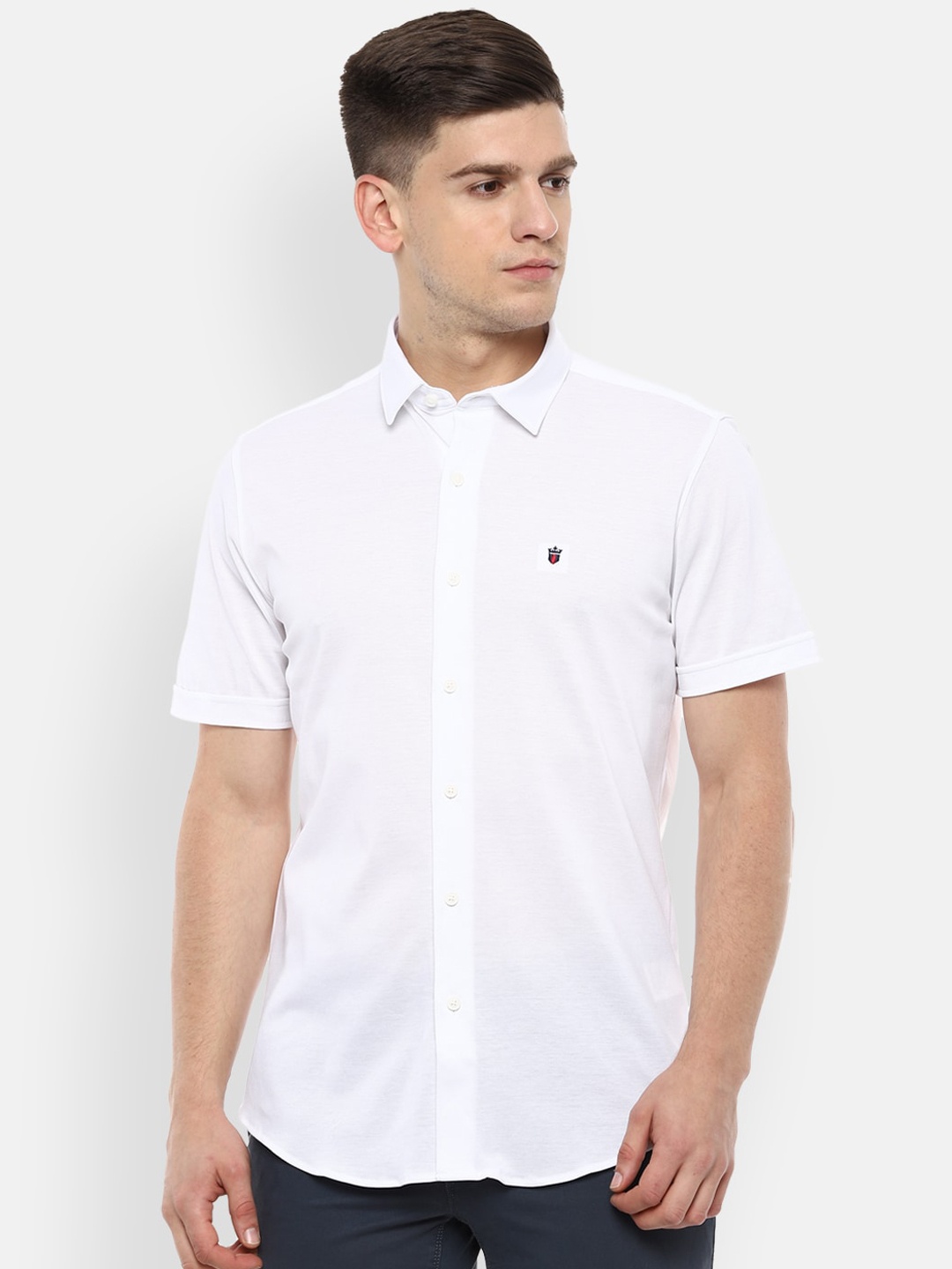 

Louis Philippe Sport Men White Slim Fit Solid Casual Shirt