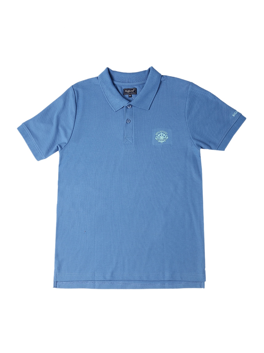 

Dollar Boys Blue Solid Polo Collar T-shirt