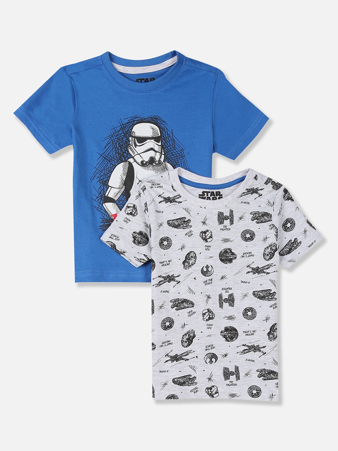 

Colt Boys Pack Of 2 Assorted Printed Round Neck T-shirts