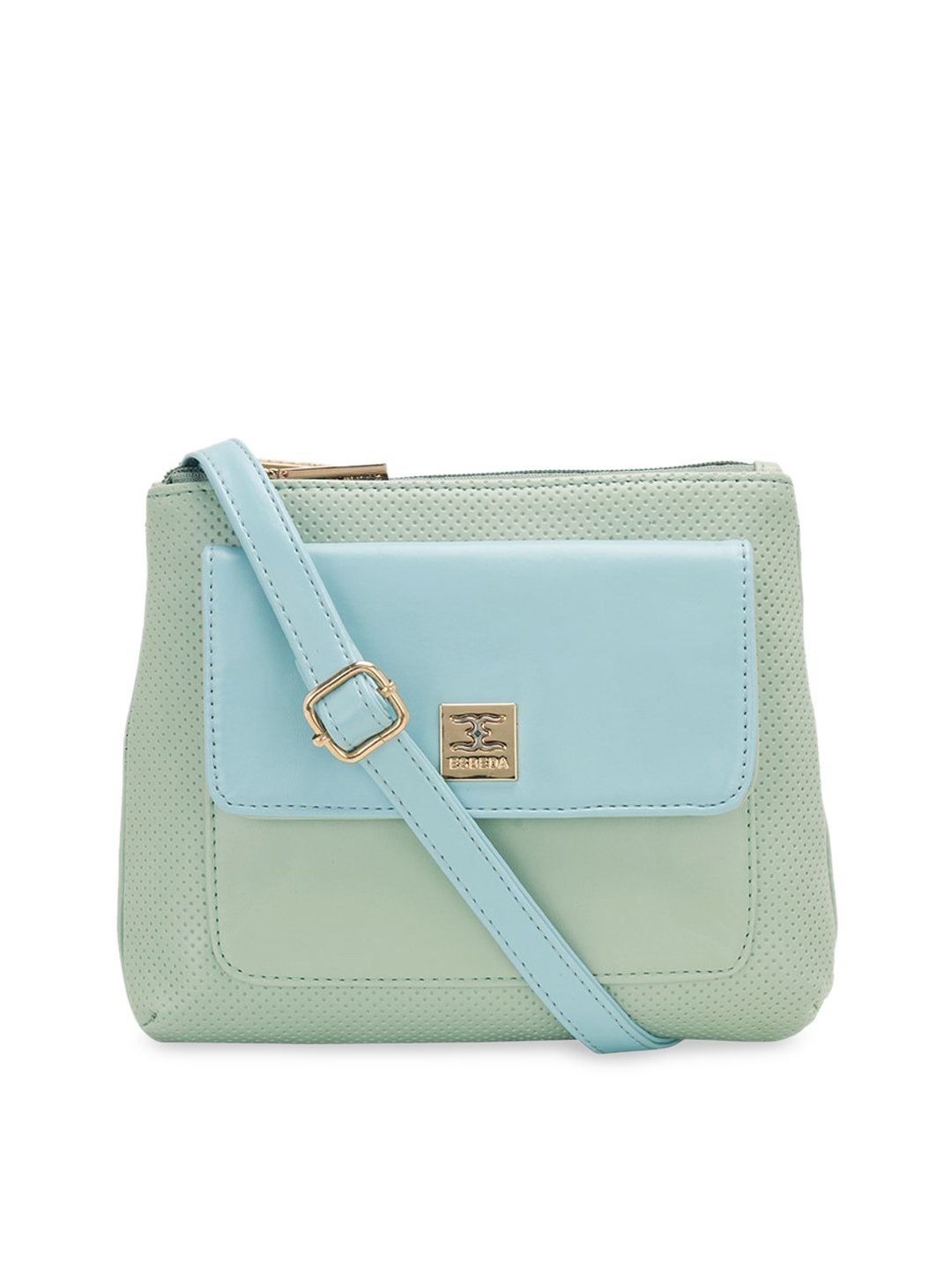 

ESBEDA Green Colourblocked Sling Bag