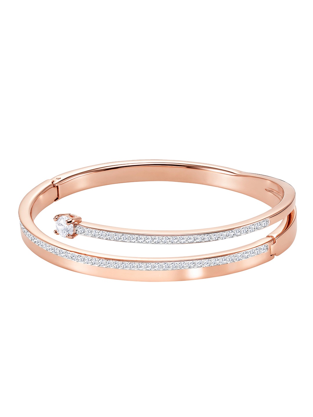 

SWAROVSKI White & Rose Gold Plated Fresh Bangle