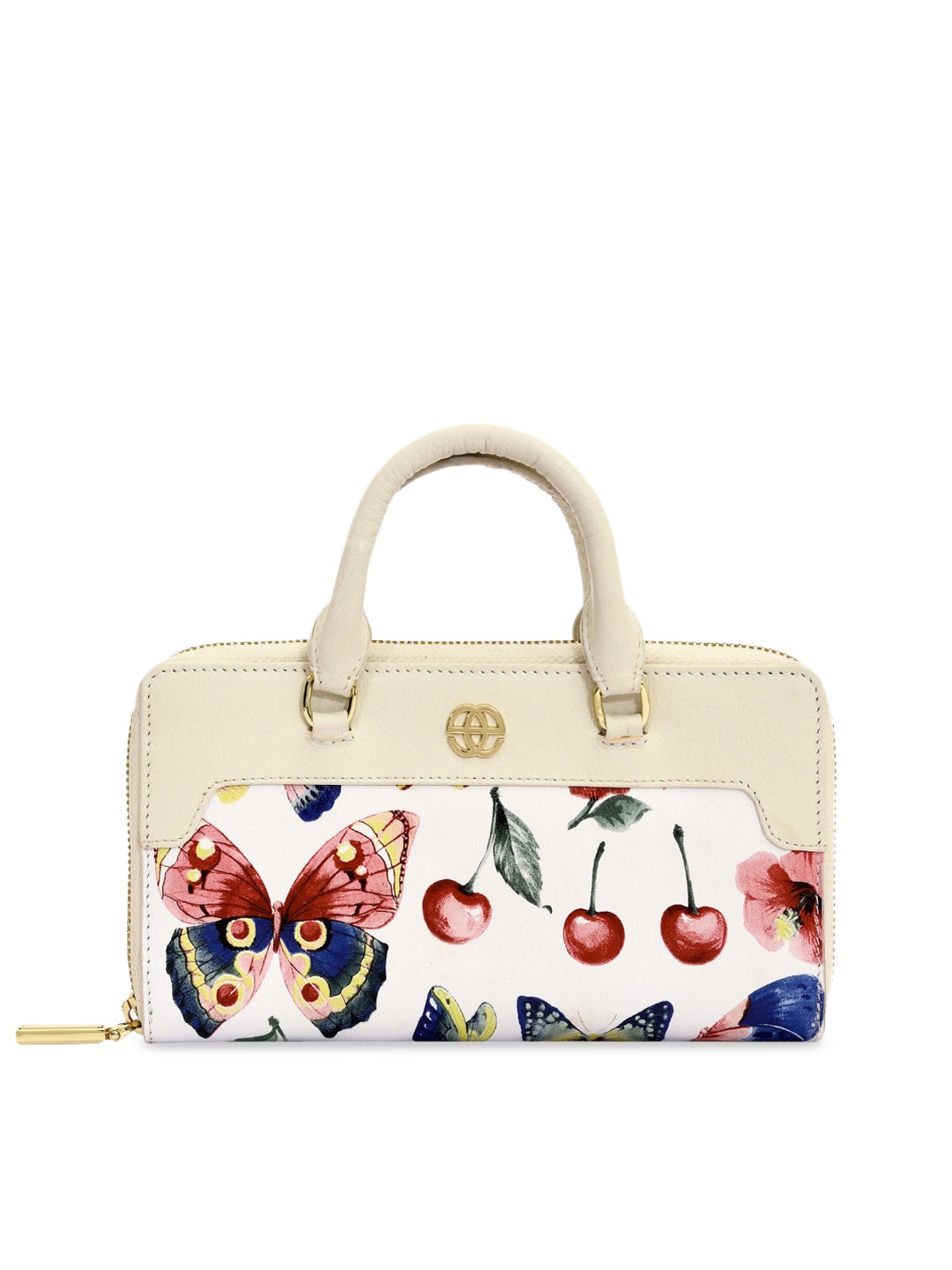 

Eske Women White Printed Zip Around Wallet