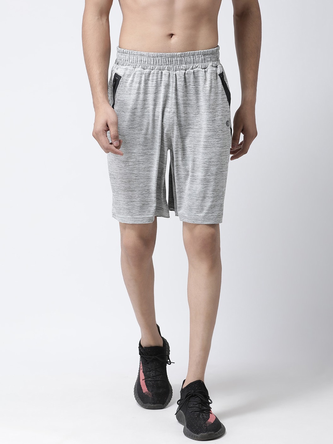 

BUKKUM Men Grey Printed Regular Fit Sports Shorts