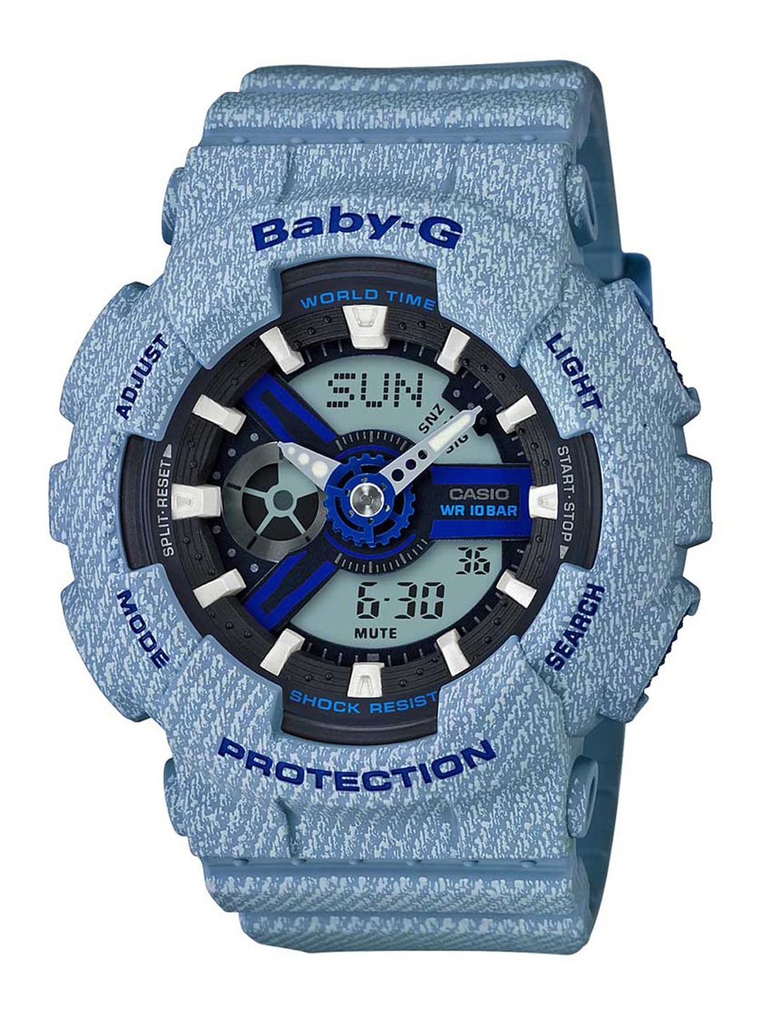 

CASIO Women Black Dial & Blue Straps Analogue and Digital Watch B200