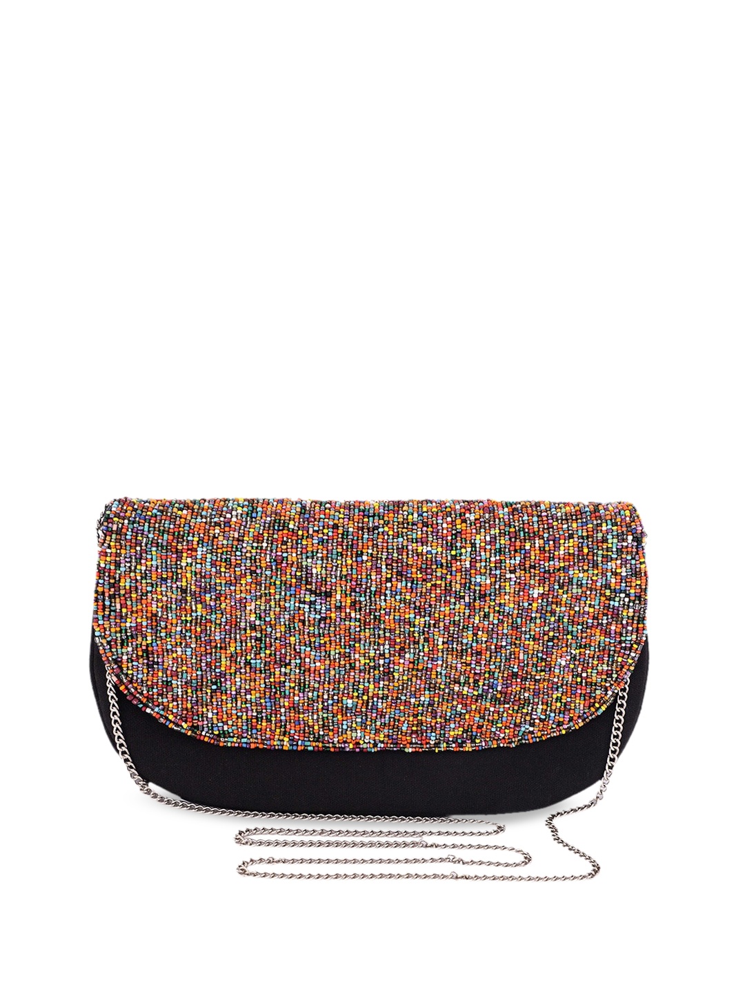 REZZY Black Embellished Clutch