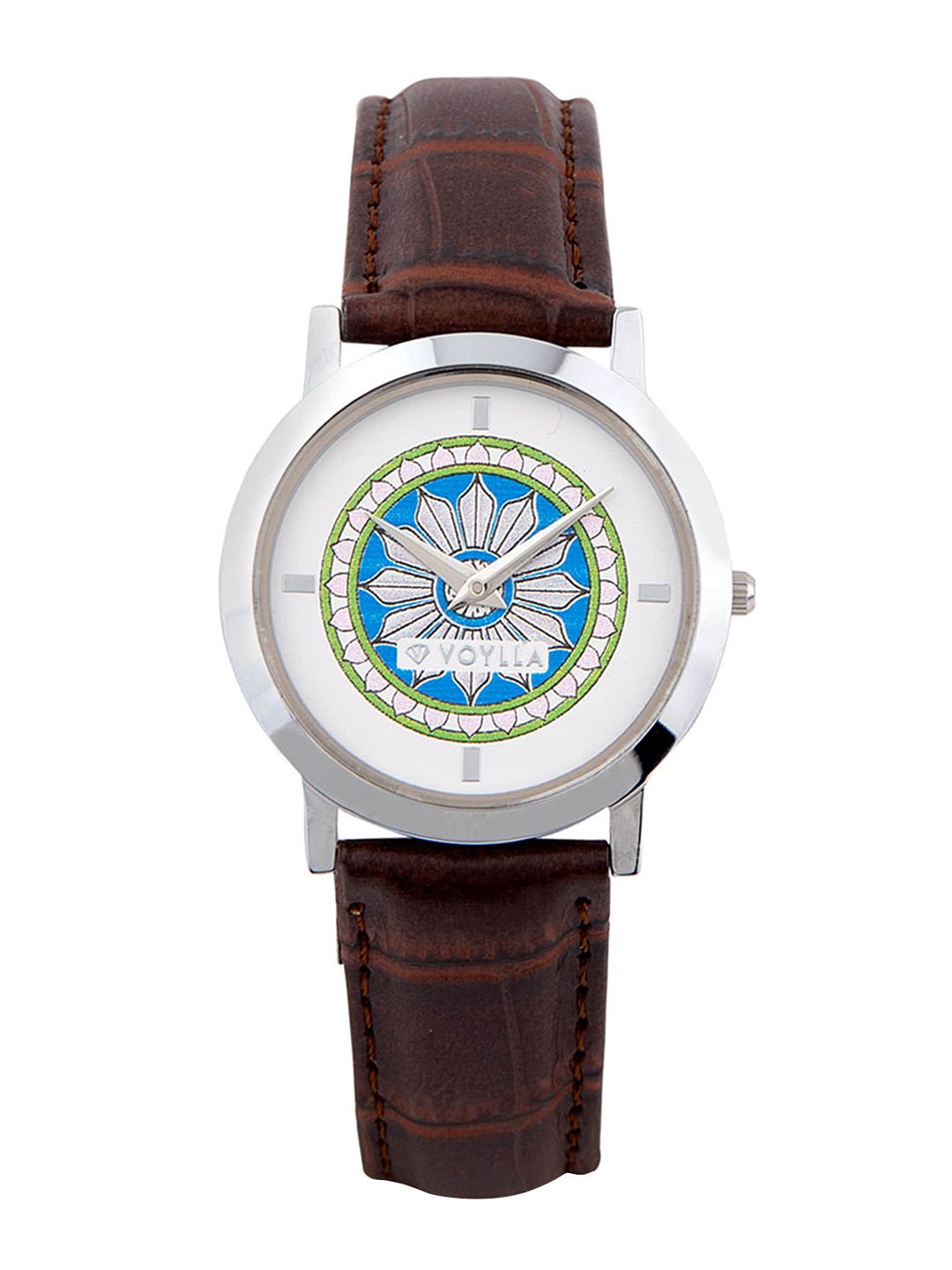

Voylla Women Silver-Toned & Blue Analogue Watch 8905124081312