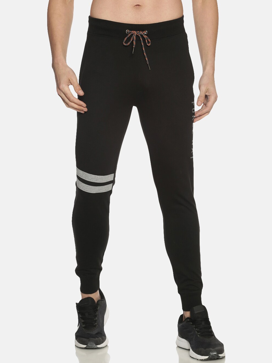 

Force NXT Men Solid Pack of 1 Super Combed Cotton Joggers, Black