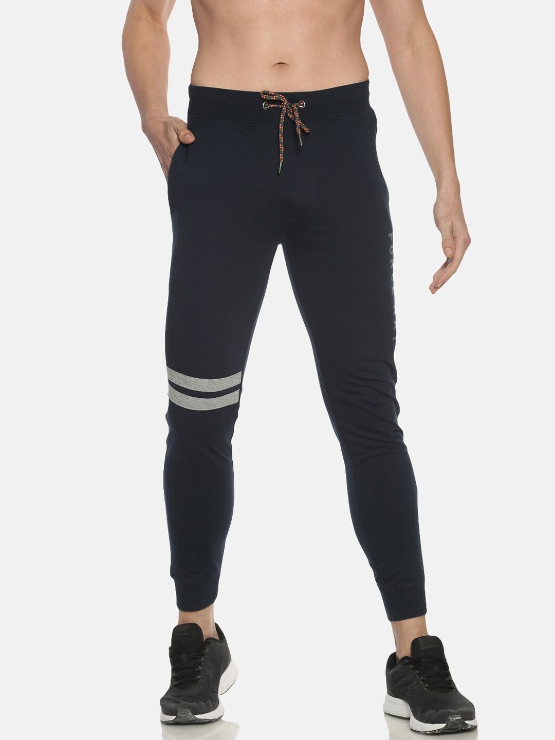 

Force NXT Men Solid Pack of 1 Super Combed Cotton Joggers, Navy blue