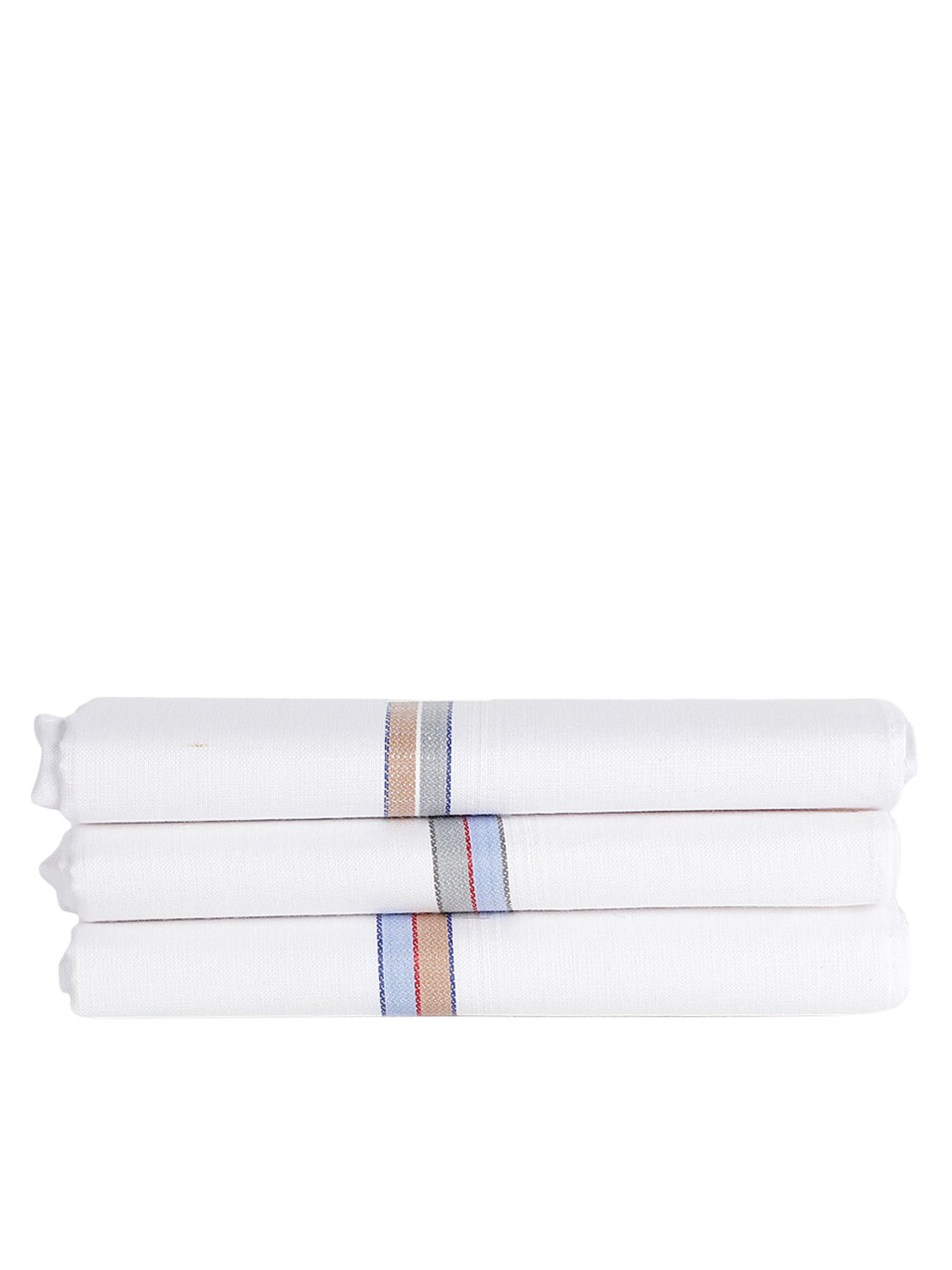 

Alvaro Castagnino Men Pack Of 3 White Solid Handkerchiefs Gift Set