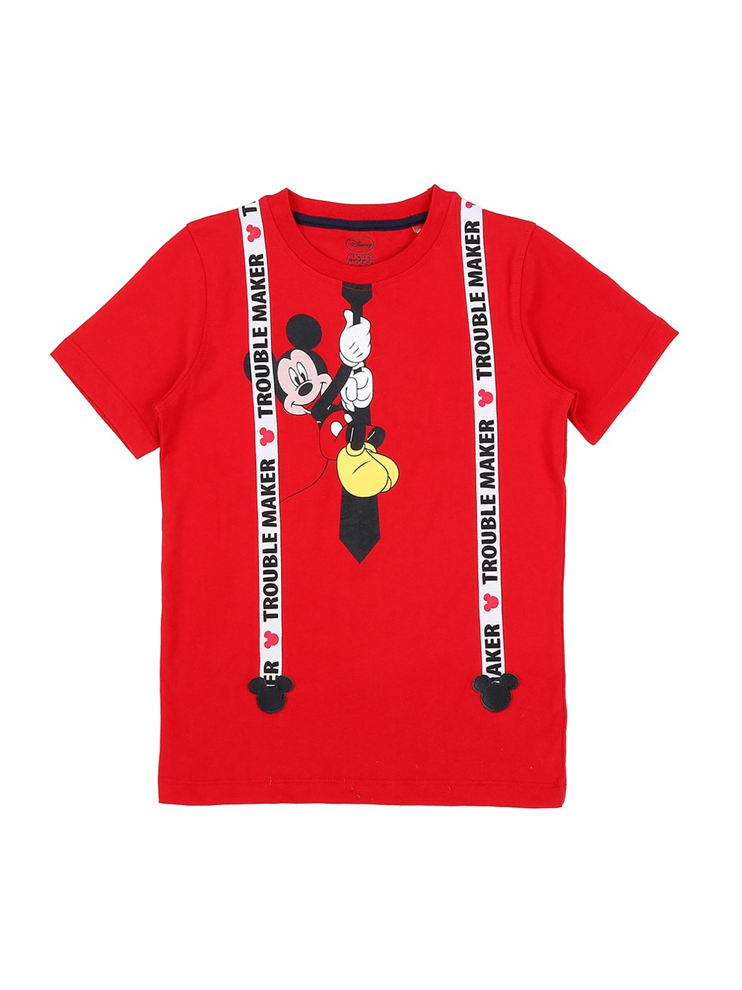 

Pantaloons Junior Boys Red Printed Round Neck T-shirt