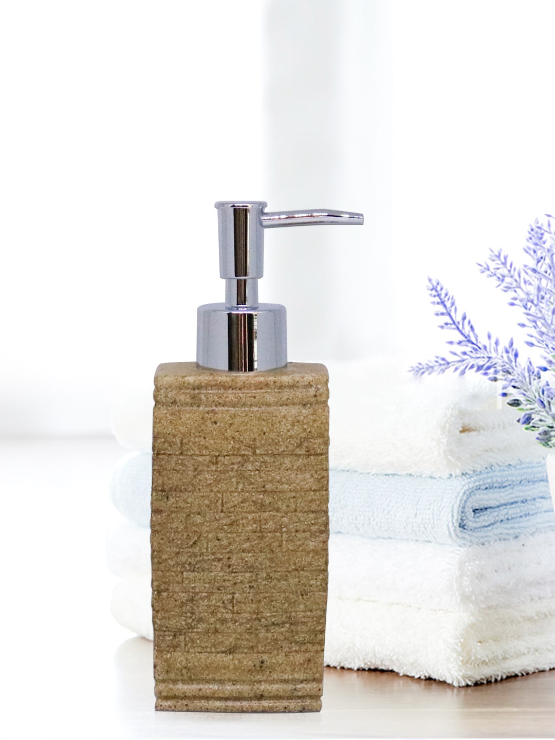 

Shresmo Brown Self-Design Liquid Soap Dispenser