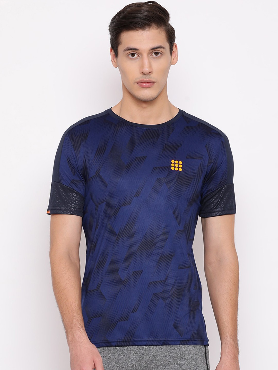 

rock.it Men Navy Blue Printed Round Neck T-Shirt