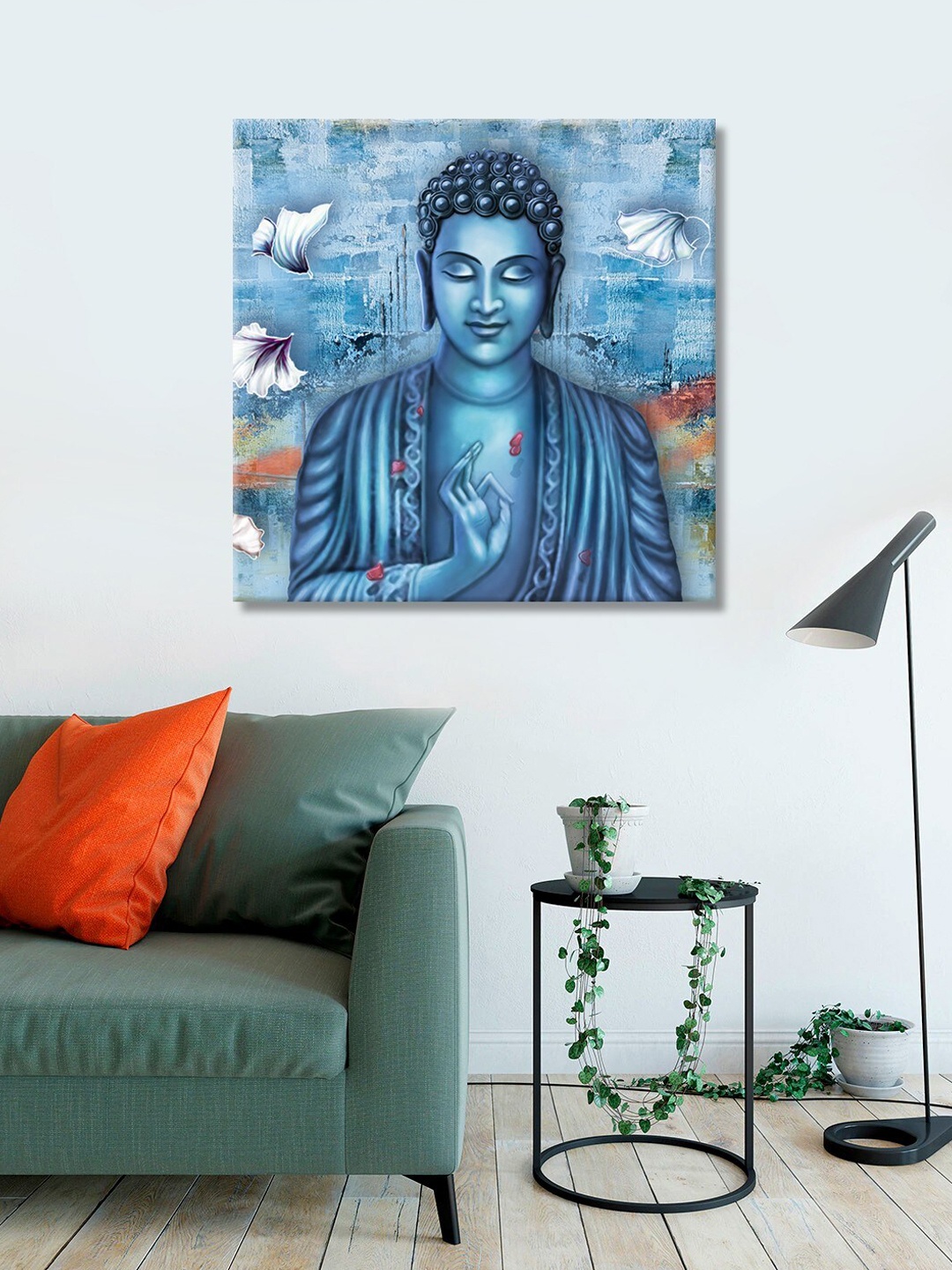 

999Store Blue Lord Buddha Canvas Wall Art