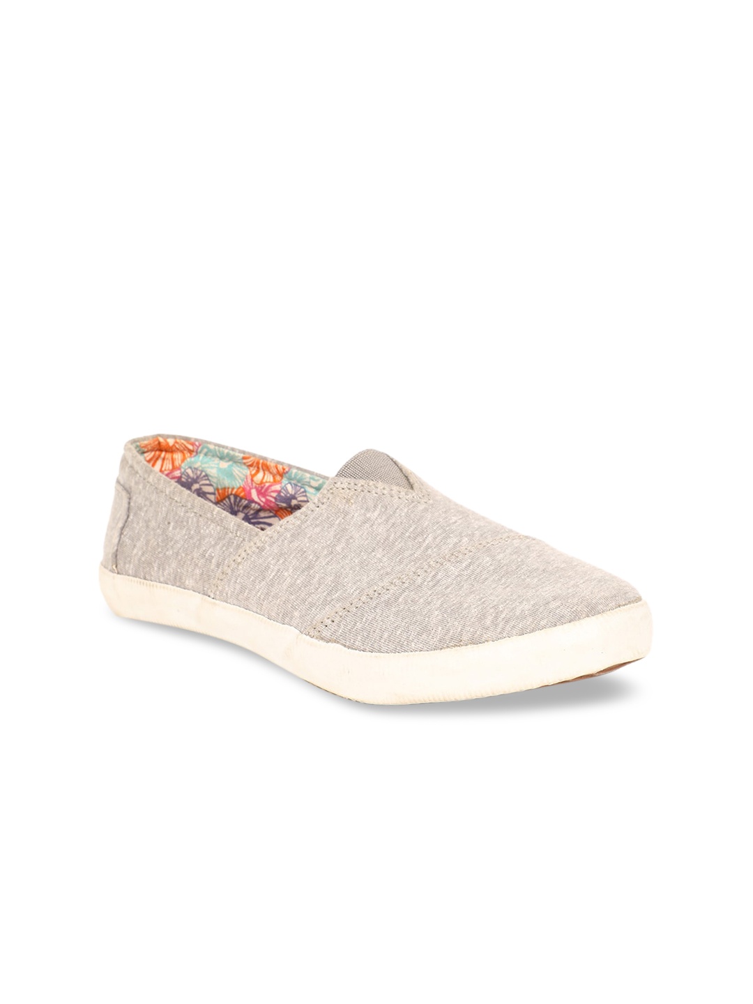 

Bata Women Grey Solid Slip-On Sneakers