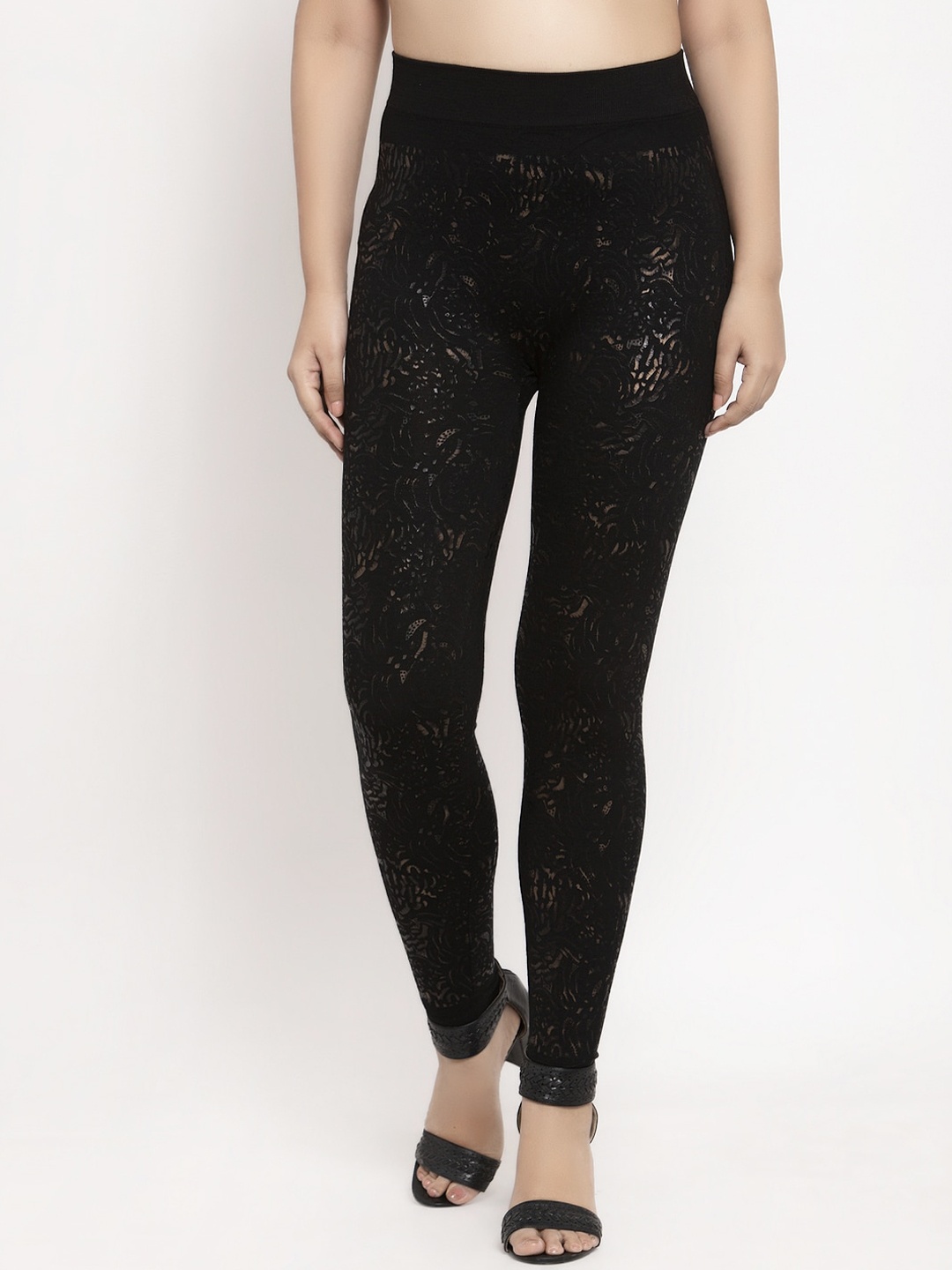 

KLOTTHE Women Black Printed Jeggings