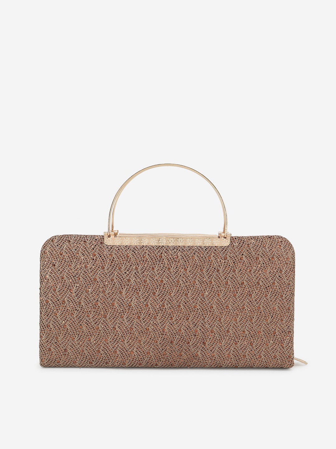 

Element Cart Brown Embellished Leather Clutch