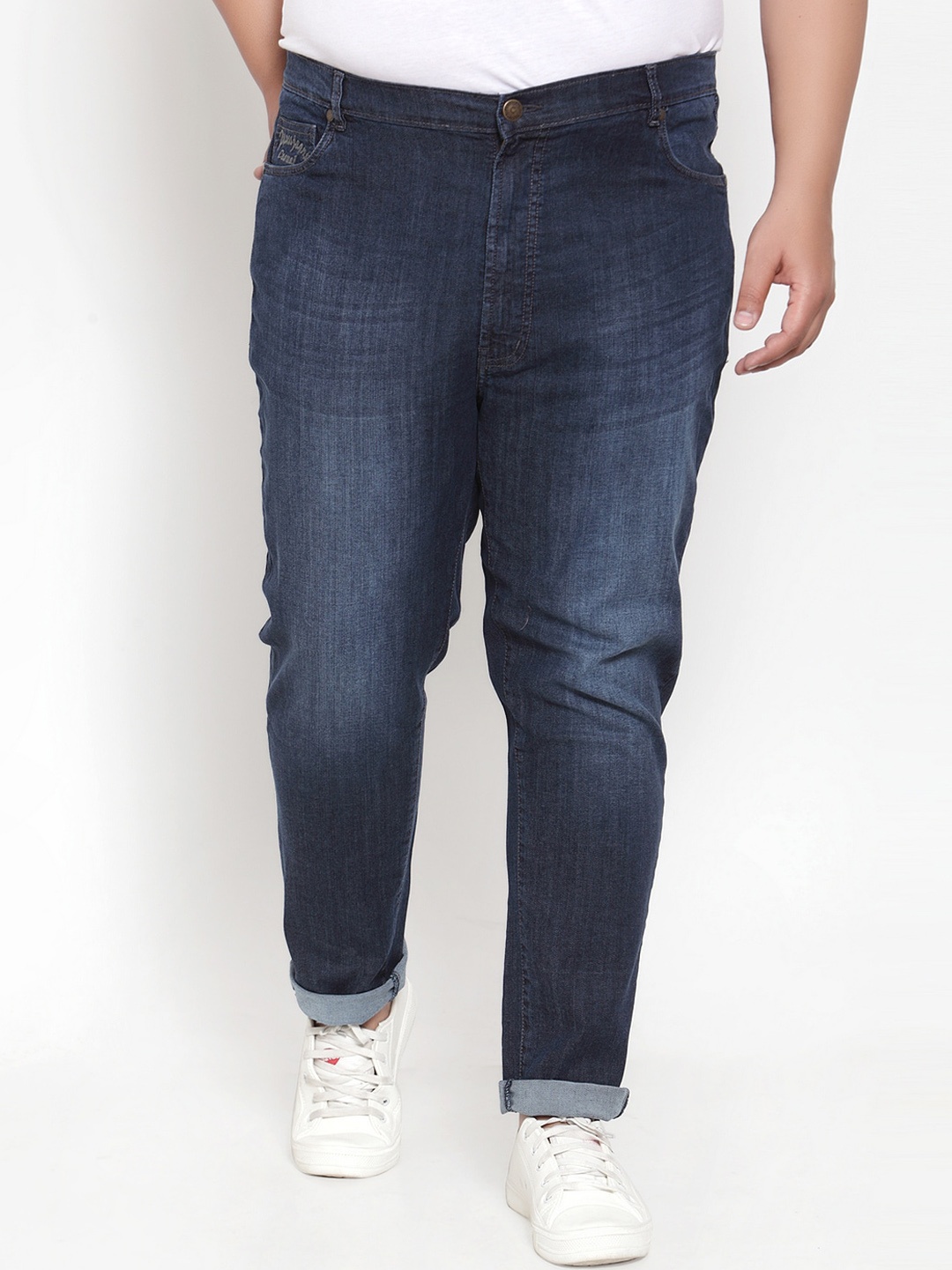 

plusS Men Blue Regular Fit Mid-Rise Clean Look Jeans