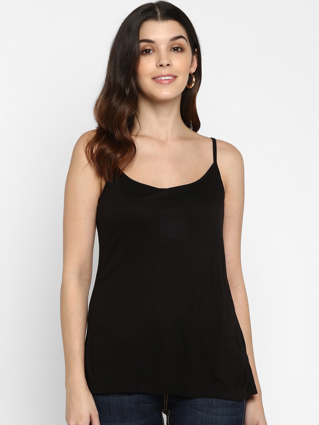 

Aditi Wasan Women Black Solid Camisole Top