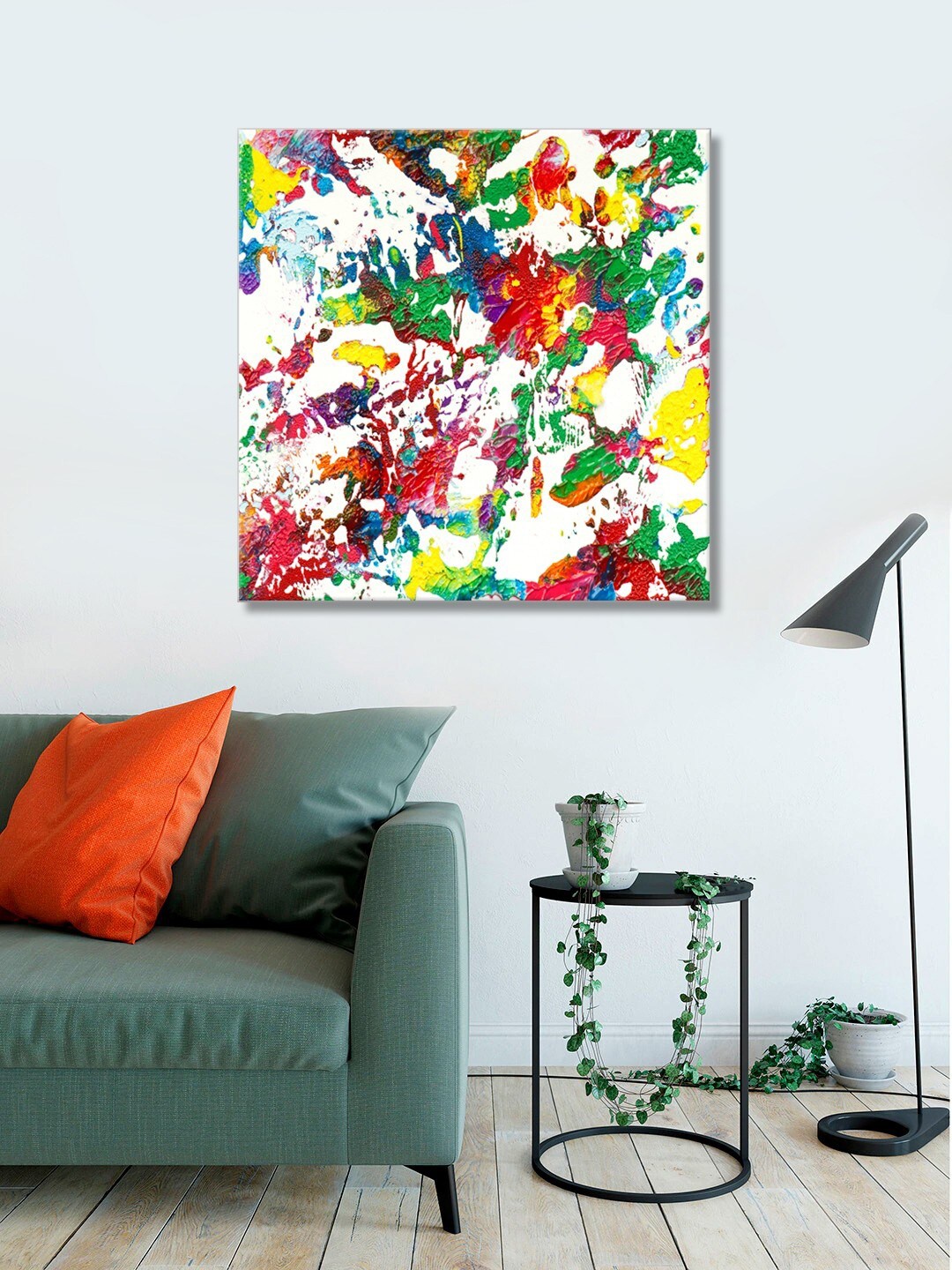 

999Store Multicolored Printed Abstract Canvas Wall Art, Multi