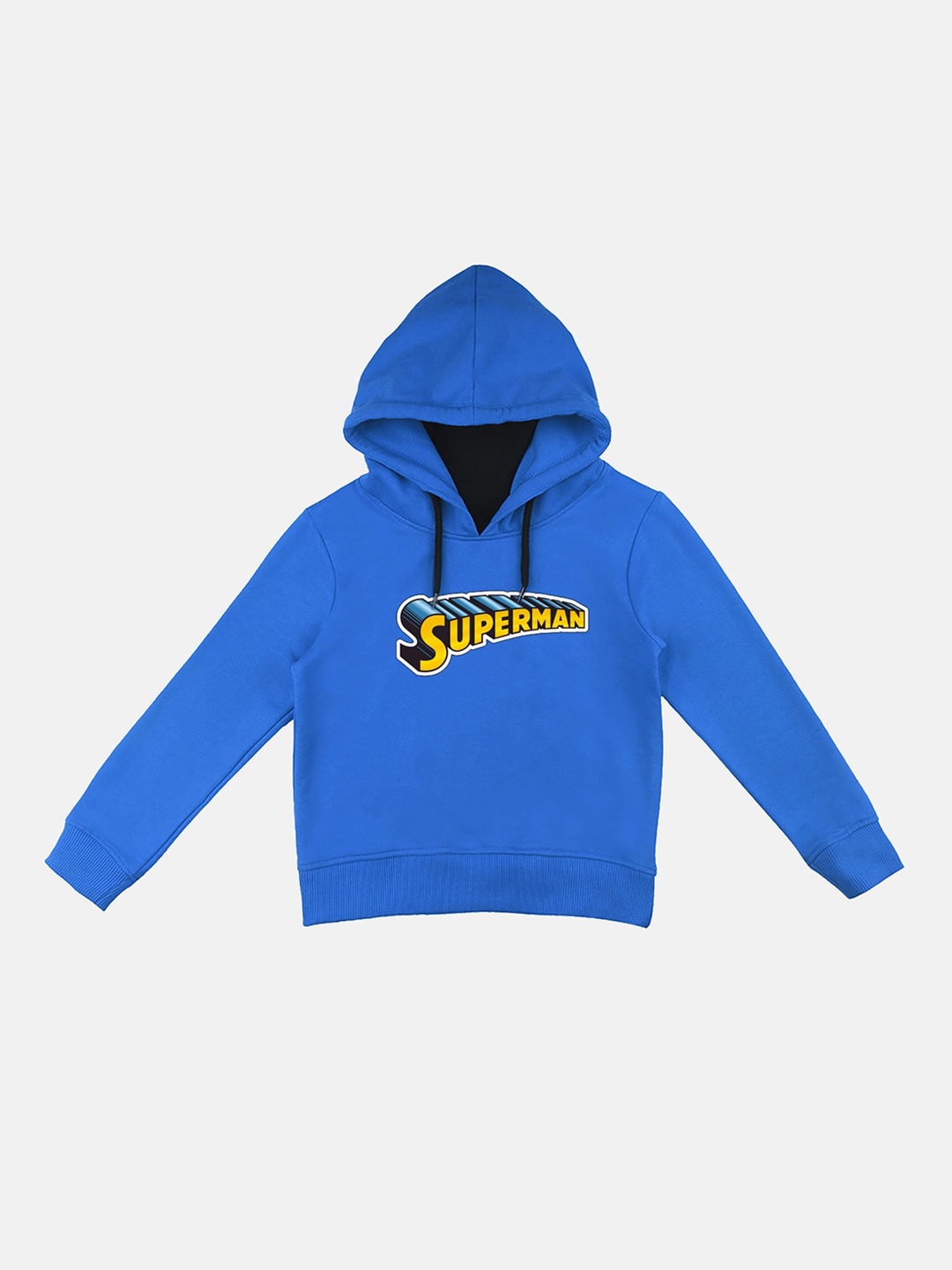 

YK Justice League Boys Blue Superman Printed Hooded Sweatshirt With Attached Face Covering