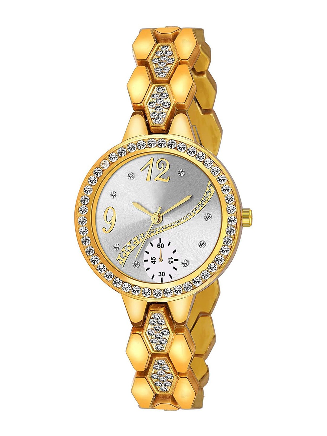 

SWADESI STUFF Girls Gold & Silver Analogue Watch 57 gold