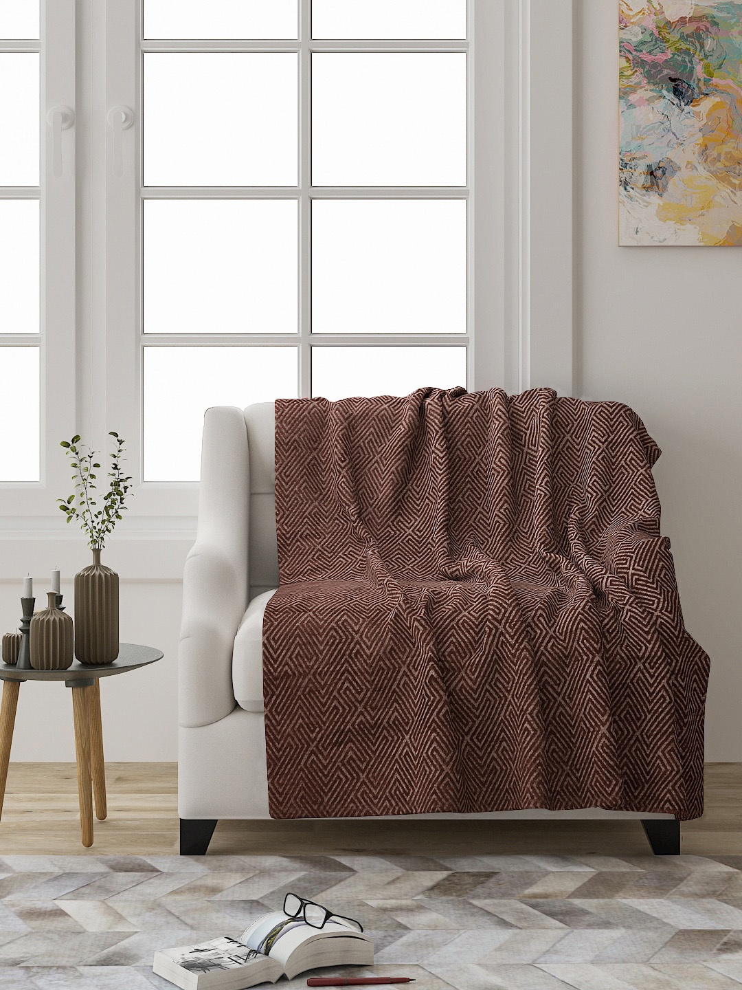 

Saral Home Set of 2 Brown Chenille Sofa Covers