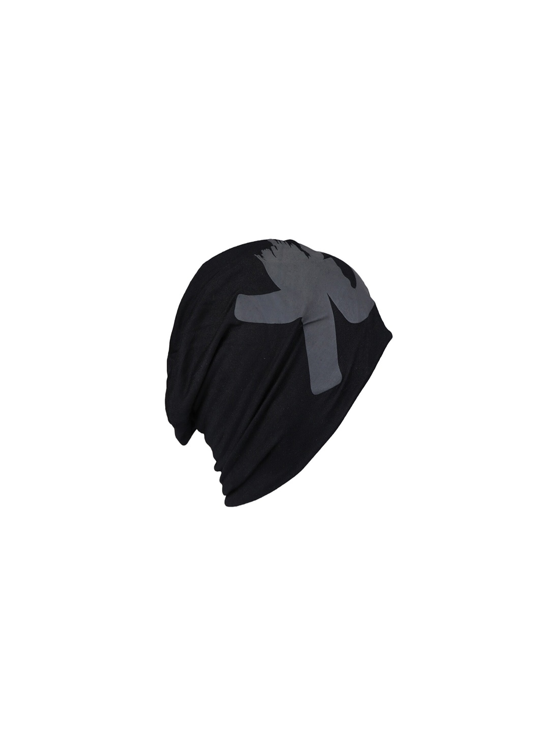 

Bunnywave Unisex Black Printed Beanie