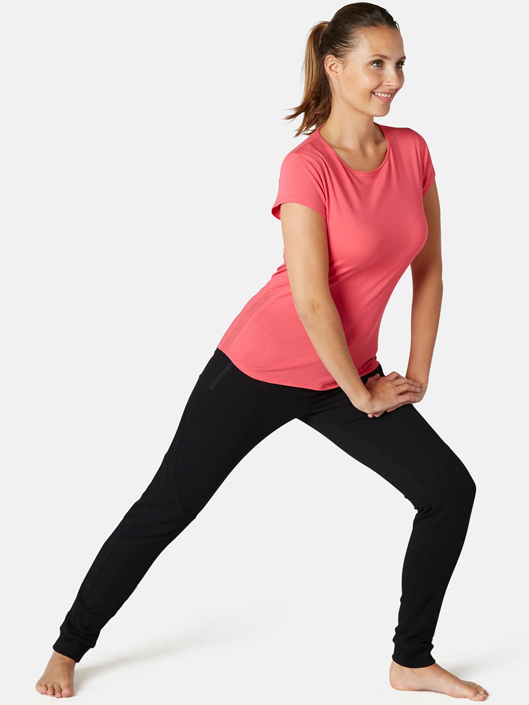 

NYAMBA By Decathlon Women Charcoal Regular Fit Solid Regular Trousers