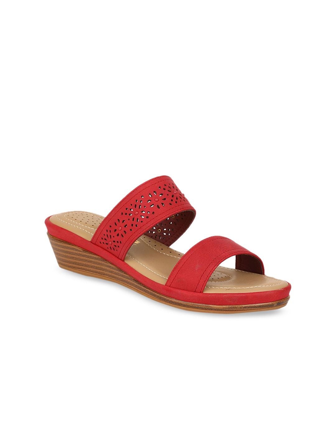 

Bata Women Red Solid Wedges