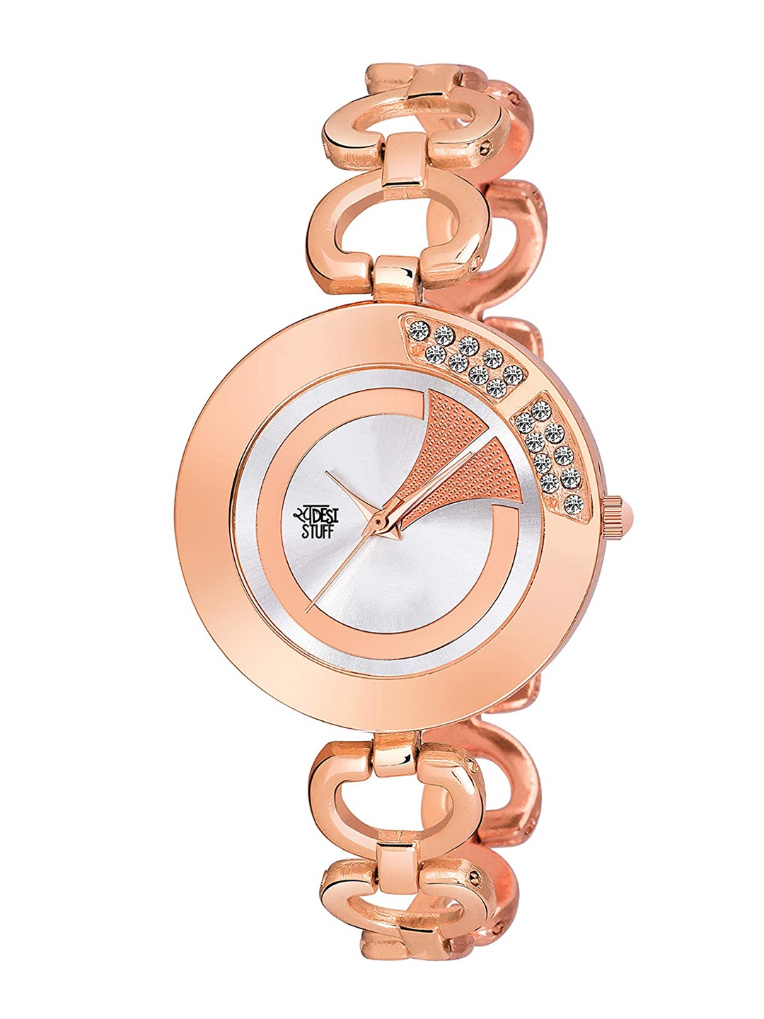 

SWADESI STUFF Girls Silver-Toned & Rose Gold Analogue Watch SDS 108