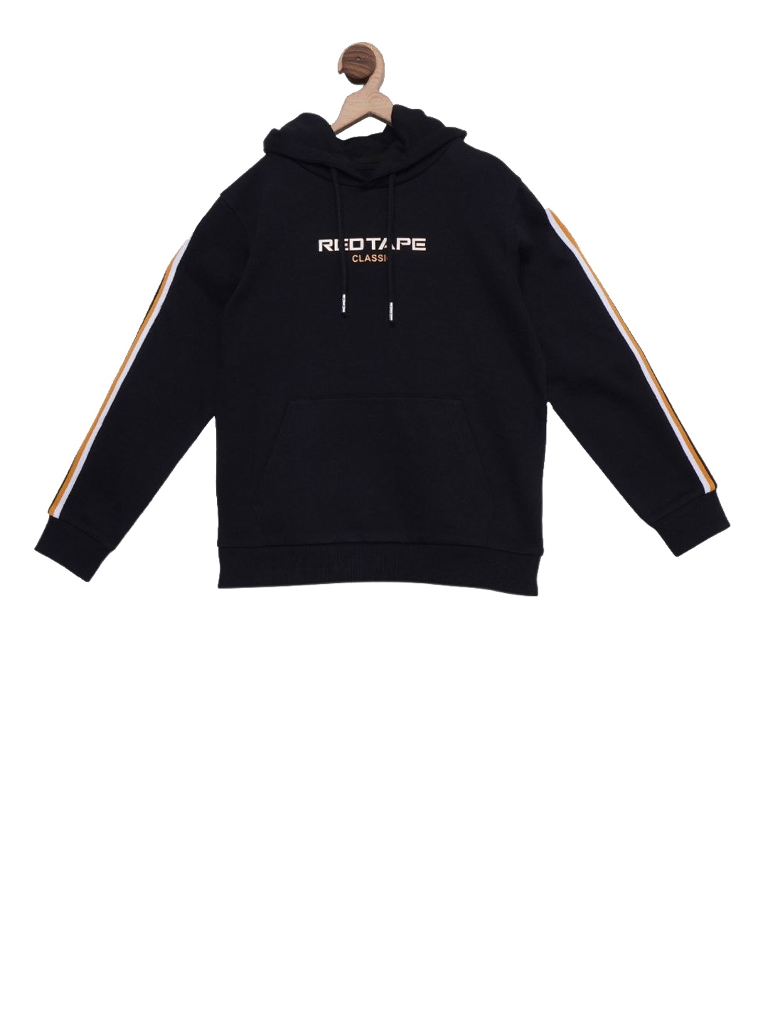 

Red Tape Boys Black & Off-White Printed Hooded Sweatshirt