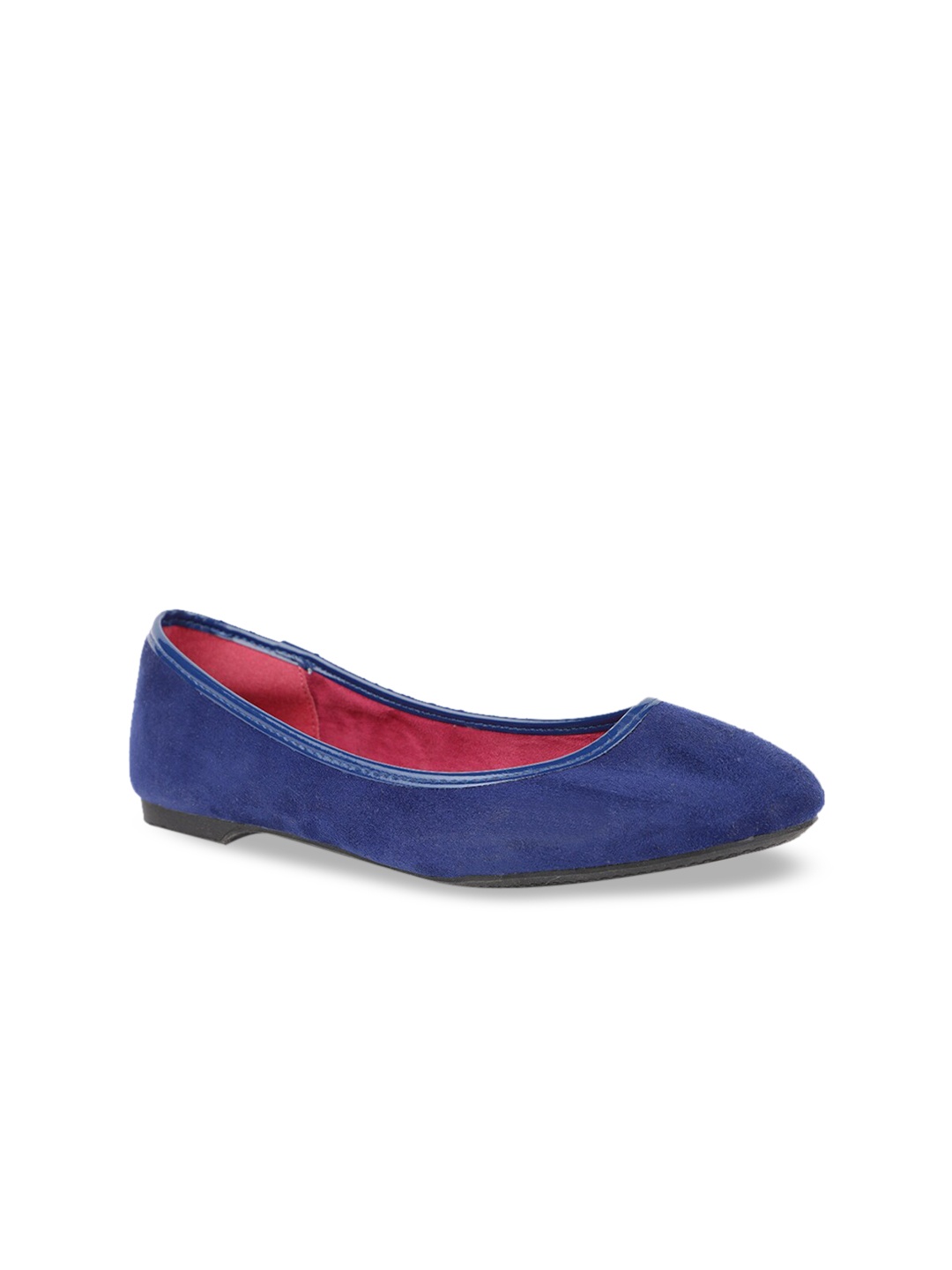

Bata Women Blue Solid PU Ballerinas