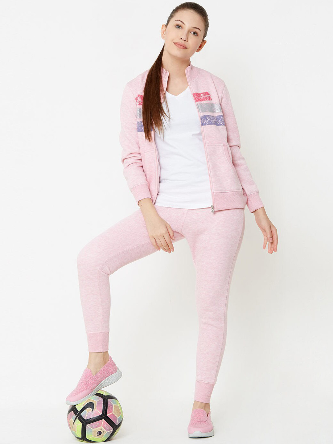 

Sweet Dreams Women Pink Printed Tracksuit
