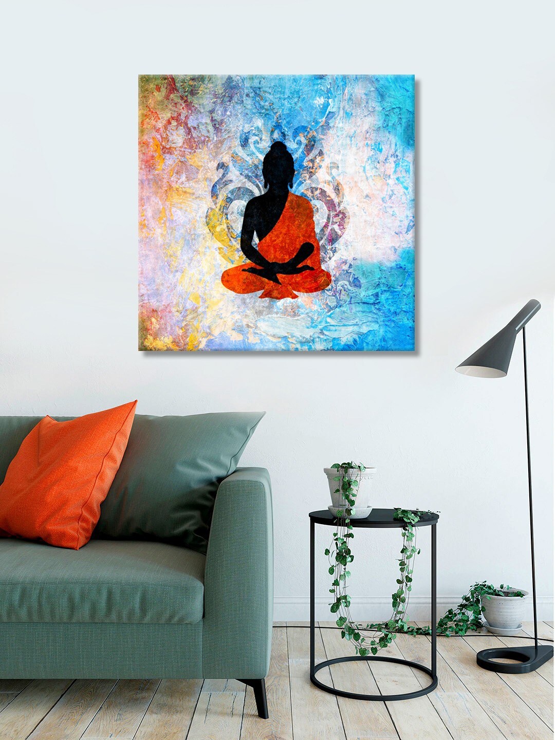 

999Store Multicolored High Definition Digitally Printed Buddha Wall Art, Multi