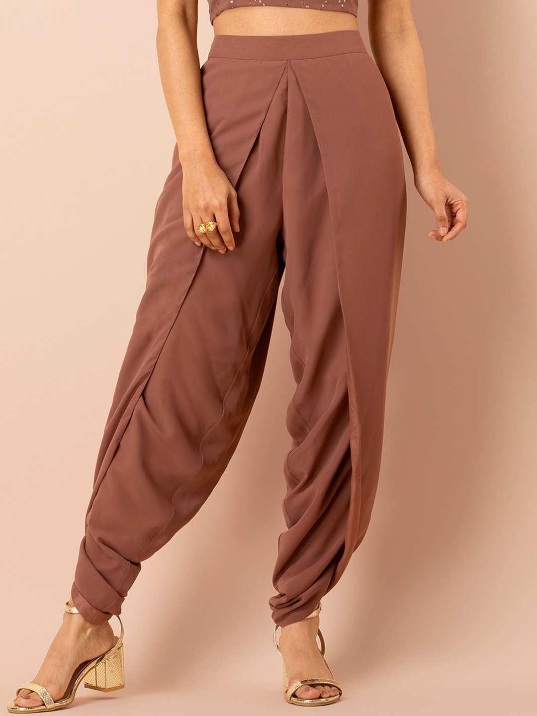 

INDYA Women Mauve Regular Fit Solid Jodhpuris