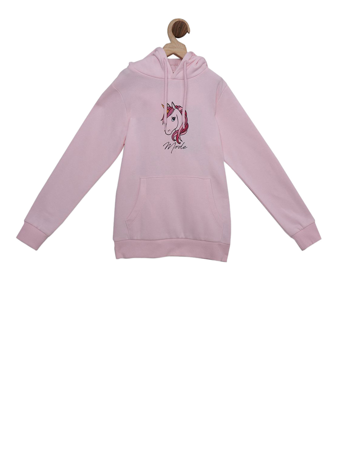 

Mode by Red Tape Girls Pink Printed Hooded Sweatshirt