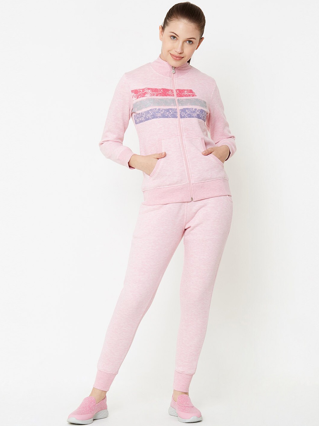 

Sweet Dreams Women Pink Printed Tracksuit