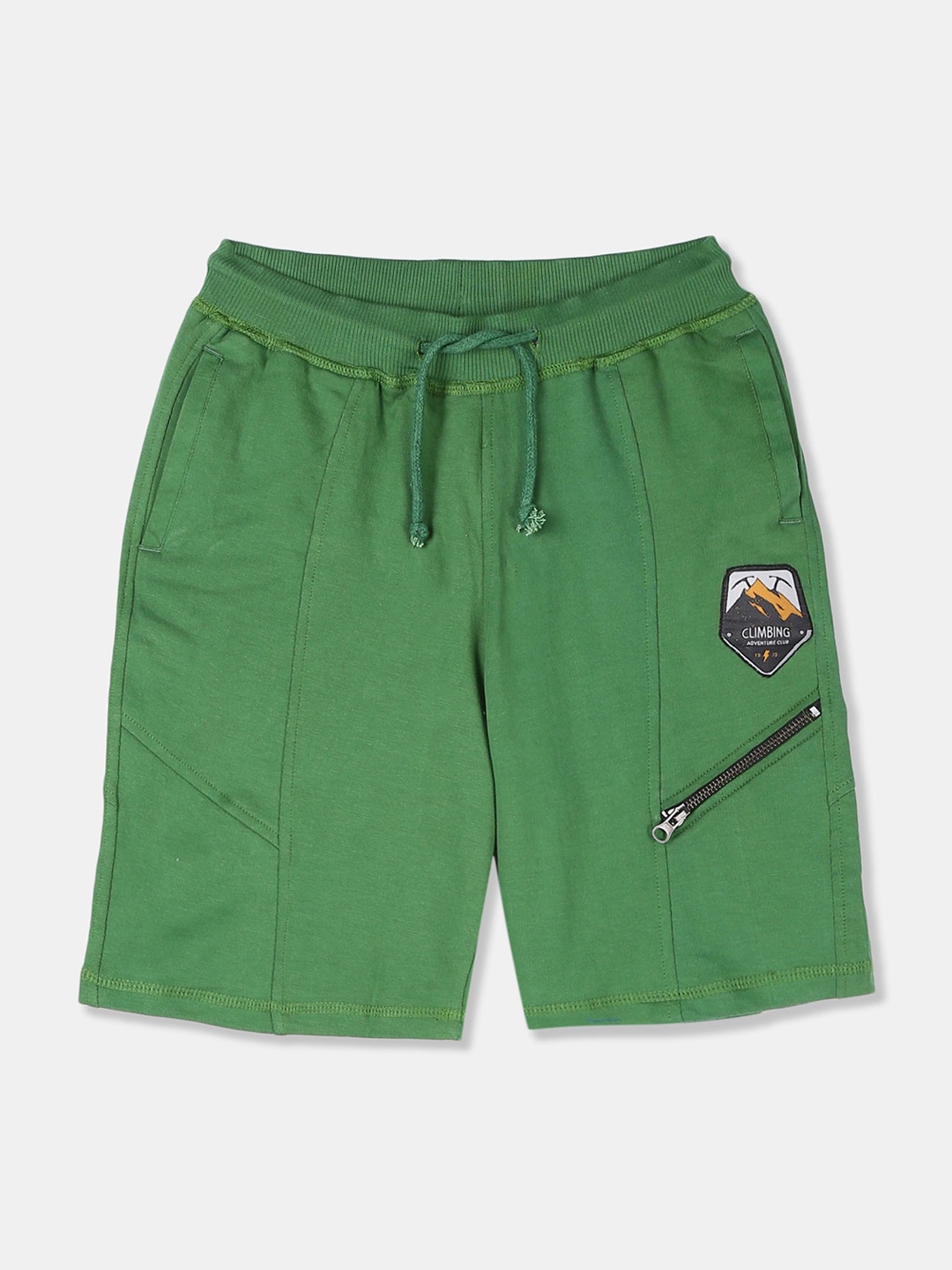 

Cherokee Boys Green Solid Regular Fit Regular Shorts