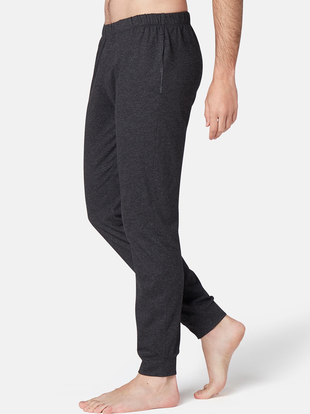 

NYAMBA By Decathlon Men Grey Regular Fit Pilates Joggers, Charcoal