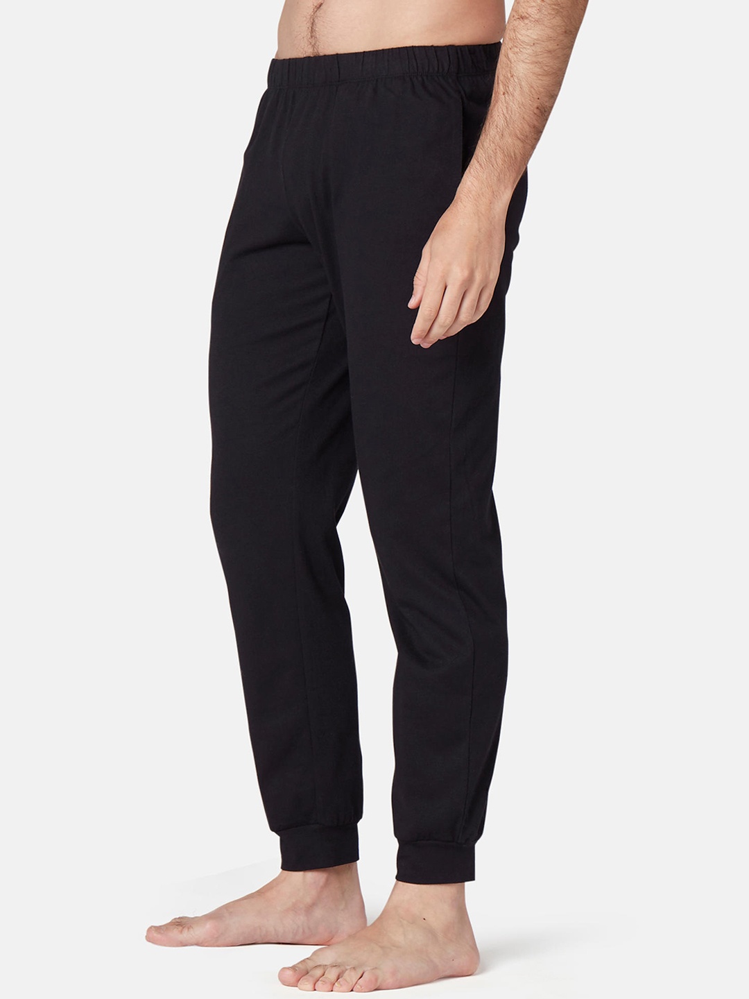 

NYAMBA By Decathlon Men Black Regular Fit Solid Pilates Joggers