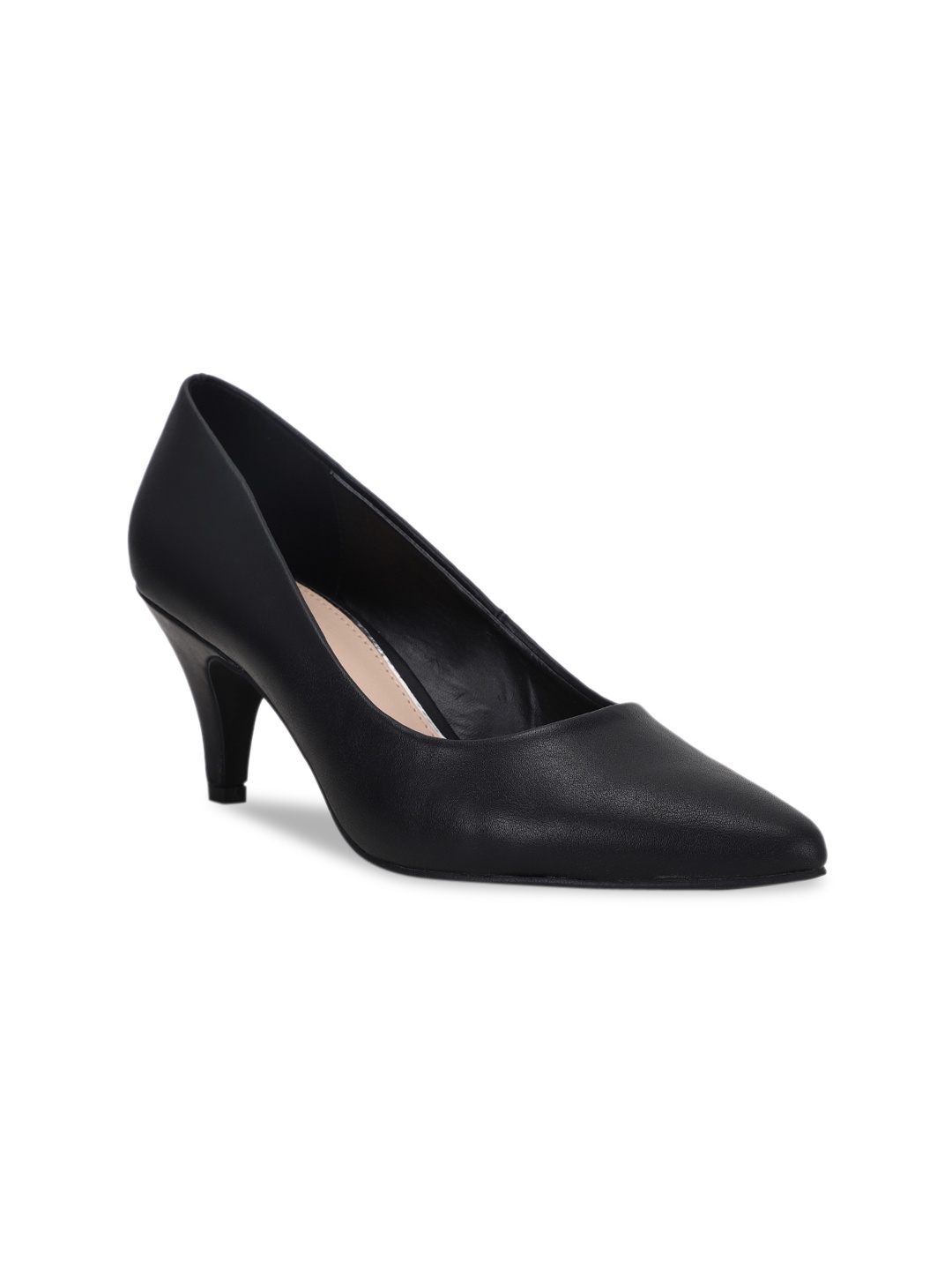 

Bata Women Black Solid Kitten Heels