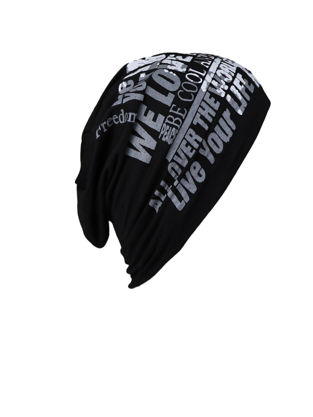 

Bunnywave Unisex Grey Printed Beanie
