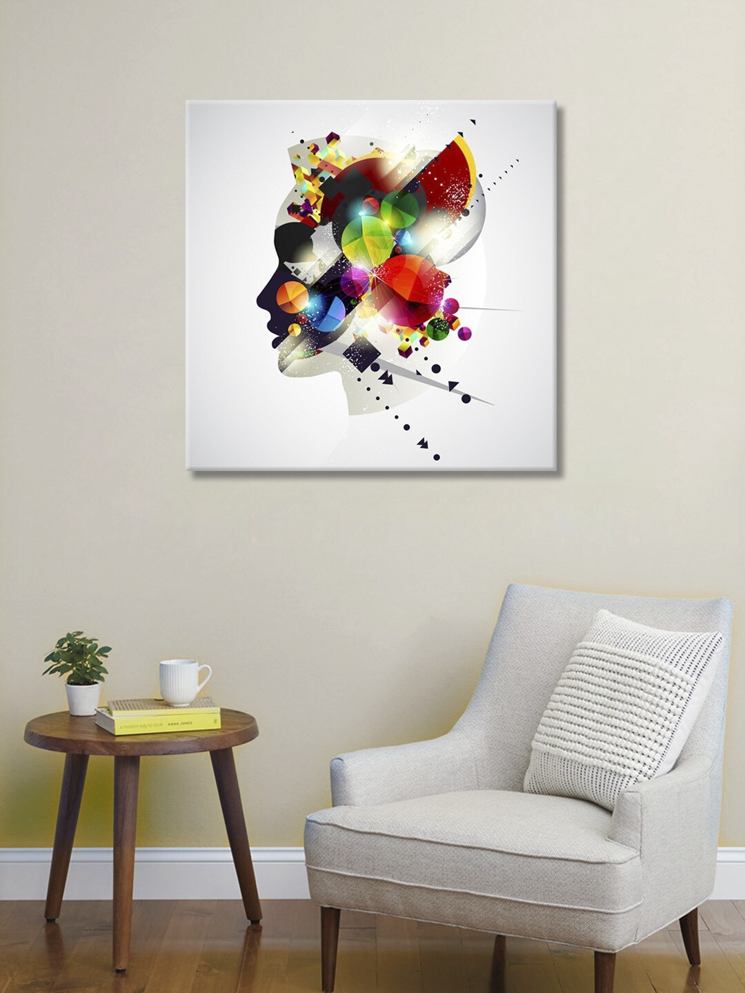 

999Store Multicolored Printed Abstract Canvas Wall Art, Multi